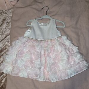 American Princess White and Pink Floral Dress